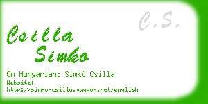 csilla simko business card
